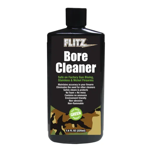 Flitz Gun Bore Cleaner. Pro efektivní, bezpečné a rychle čištění a leštění hlavně. Zachovává přesnost a prodlužuje životnost Vaší hlavně. Objem 225 ml.